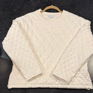 Athleta Off-White Quilted Sweatshirt